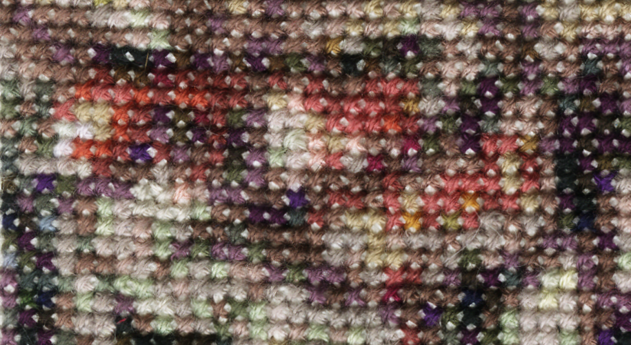 37586 stitches, 100 colors work in progress photoset